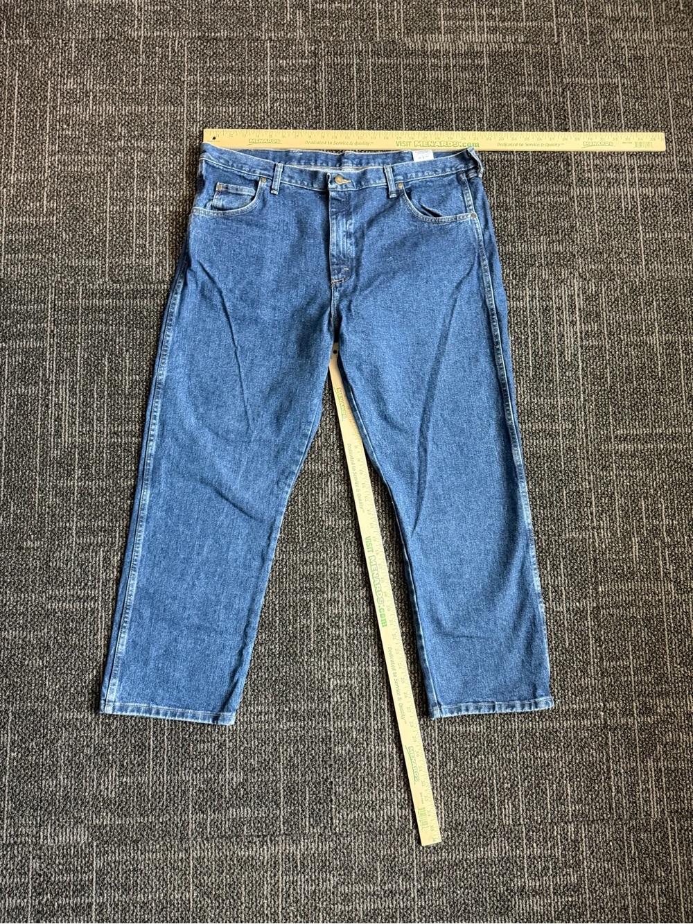 Wrangler Rugged Wear Straight Leg Blue Jeans Men’s 42x29 Med Wash